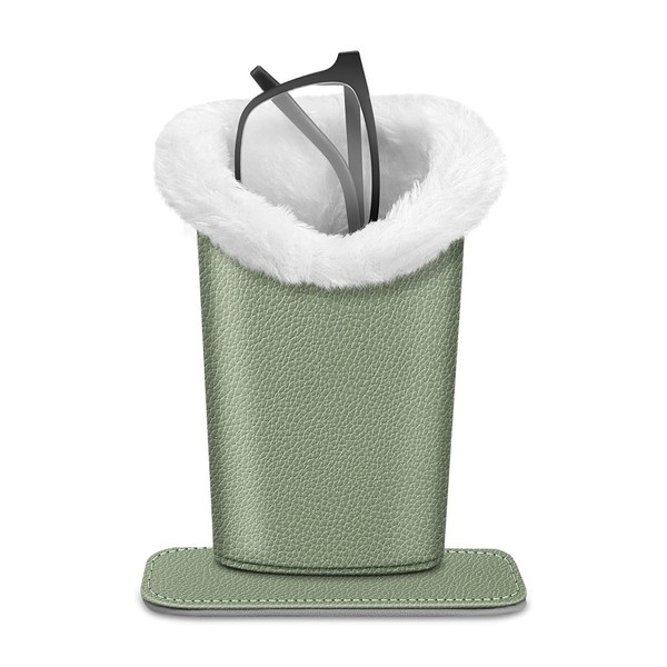 Fintie Plush Lined Eyeglasses Holder with Magnetic Base- Premium Vegan