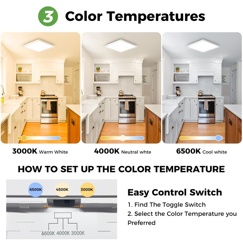 zemty LED Ceiling Light, 15 W 1800 LM Ceiling Light