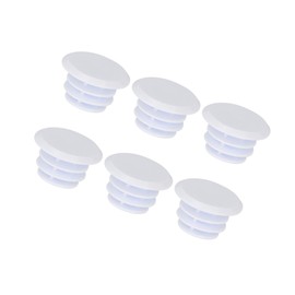 INFINAUTO 6pcs Cycling Handlebar Bar Rubber End Plugs Caps Locking Grip White Stylish Design