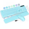 Wireless Keyboard and Mouse Backlit - Typewriter Keyboard with Retro