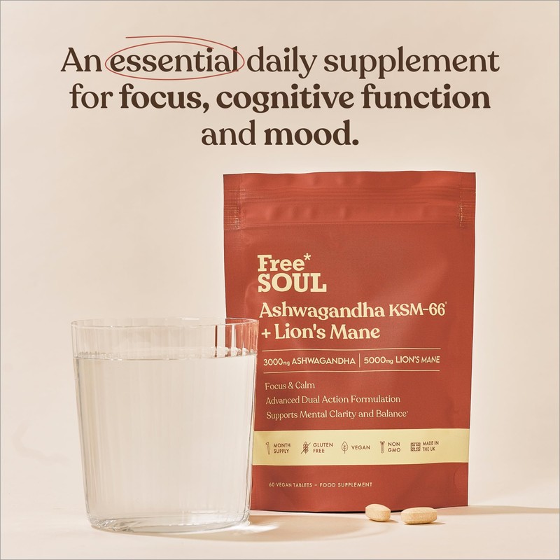 Ashwagandha KSM-66® + Lion’s Mane Complex | 5000mg Lion’s Mane