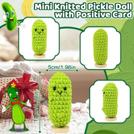 Yizemay Emotional Support Gift Pickle, Weird Good Luck Cute Romantic Funny Gifts for Women, Secret Santa Gifts for Women Men, Pocket Hug Worry Doll Gifts for Friends Family.