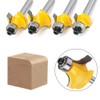 Saiper 4pcs Round Over Router Bit, 1/4 Inch Shank Roundover