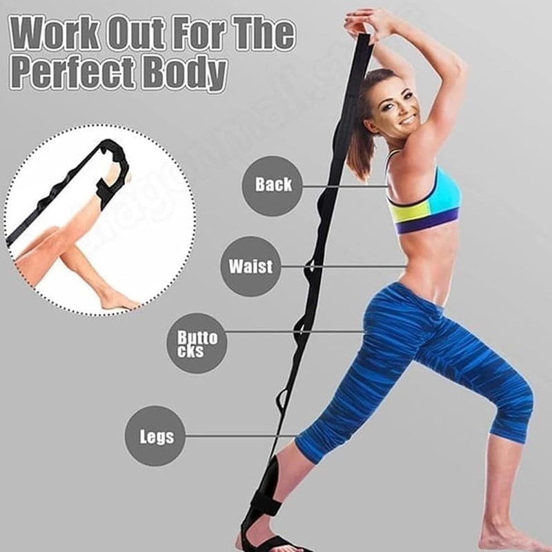 Yoga Stretch Strap, Stretching Strap with Loops, Band Stretching Fascia