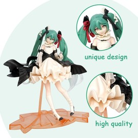 Hatsun-e Miku Figures Statue, Anime Figure PVC Model Action Figure Statue Toy Desktop Ornaments Collectible Gifts for Anime Fans, Children