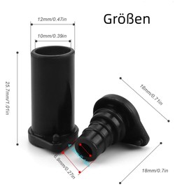 Lohill l 10 Pairs PV Plug Dust Caps, Solar Panel Connection Caps, Dust and Weather Resistant Solar Cable End with Plug and Socket, for PV Plug, Black