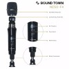 Sound Town 4 Channels UHF Wireless Mountable Metal Microphone Handheld