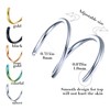 Tanreeqee 18G Double Nose Ring for Single Piercing Stainless Steel