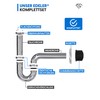 EDELER® Universal Siphon for Washbasin, Stainless Steel, Height Adjustable, Sink