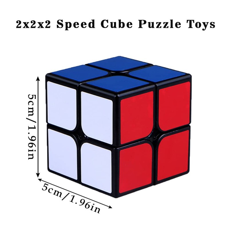2x2 Speed Cube, Classic 2x2 Cube Puzzles Toy (Black)