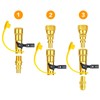 MCAMPAS 1/4" Propane Quick Connect Adapter Kit Converter 3/8" Female