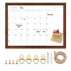 TORASO Dry Erase Monthly Calendar Board, Solid Wood Frame Magnetic