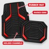 4 Piece Universal All Weather Rubber Car Floor Mats, Waterproof