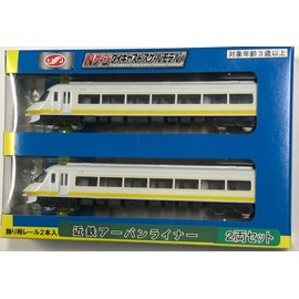 TRANE N Gauge Die-Cast Scale Model Kintetsu Urban Liner, 2-Car Set (Includes 2 Decorative Rails)