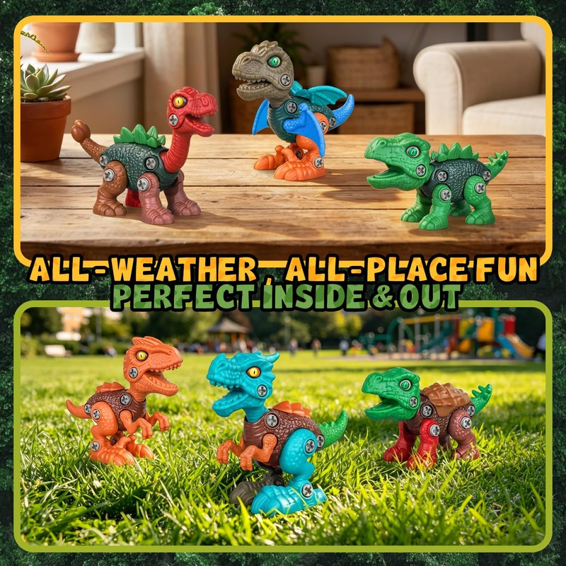 Drefirsa Dinosaur Toys for Kids Age 3-5 5-7, 8Pcs Take