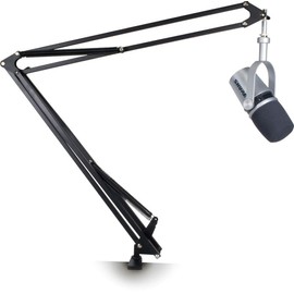 ULTIMATE SUPPORT JSBCM50 JamStands Series External Spring Style Ultimate Broadcast Mic Stand Dual Exterior Spring Design Ergonomic Adjust Knob Sturdy Table Clamp System