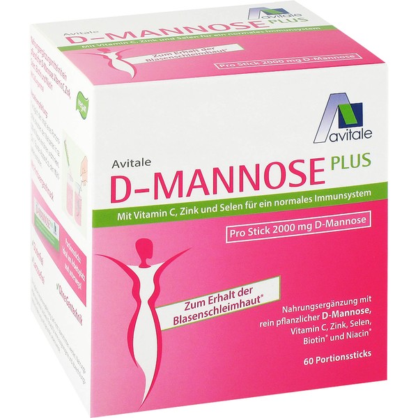 D-Mannose Plus 2000mg Sticks m. Vit. u. Mineralst., 60X2.47 g