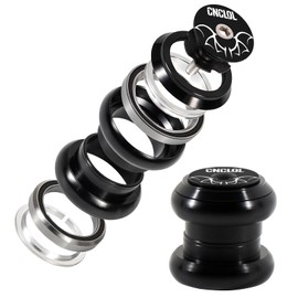 CNCLOL 1-1/8 Bike Headset 34/44/41.8-52/44-55/44-56mm, MTB Threadless Semi-integrated, Bicycle Headset Kit Straight Tube Double Sealed Bearings for Bmx/Mountain/Road Bike 34mm