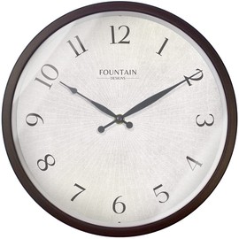 FOUNTAIN DESIGNS 12" Modern Farmhouse Clock, No Ticking Silent Clock, Modern and Vintage, Oil Rubbed Bronze Finish. (Wall Decoration Timepiece)