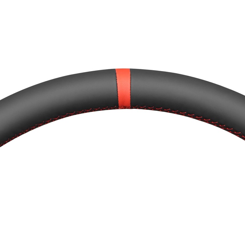 MEWANT Steering Wheel Cover for Ford Mustang 2005-2012 Hand-Stitched Leather