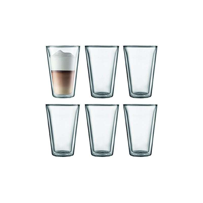 Bodum 13.5oz Canteen Double Wall High-Heat Borosilicate Glass, Set of