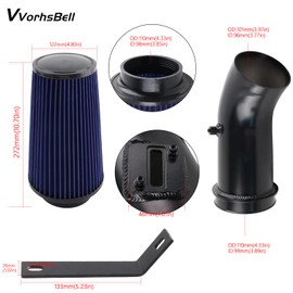 VVORHSBELL 4" Cold Air Intake Pipe Kit with Oiled Filter，Air Intake System Compatible with 2011-2016 Ford F250 F350 F450 6.7L Powerstroke Diesel Ford 6.7L Diesel