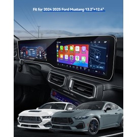 LANTU Mustang Screen Protector for 2024 2025 2026 Ford Mustang Ecoboost/EcoBoost Premium/GT/GT Premium/Dark Horse/Dark Horse Premium Accessories 12.4'' Dashboard+13.2'' Navigation-2PCS