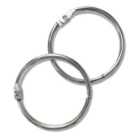 SUPERDANT 2Pcs Iron Loose Leaf Book Binder Hinged Rings Keychain Rings 1.5inch/3.8cm