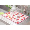 Genesis Japanese Solid Water Absorption Draining Mat Strawberry Pattern