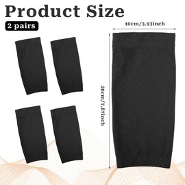 Mozeat Lens 2 Pairs Forearm Tattoo Cover up Sleeve Tattoo Sleeves for Women Forearm Tattoo Cover Sleeve Arm Sleeves for Women Men(Black, 7.9 X 3.9 Inch)