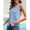 MEILANZJ Sweater Vest for Women Summer Tops Sleeveless Striped Button