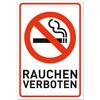 Smoking Prohibited Sign 30 x 20 cm Plastic - UV-Resistant