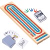3-Track Color-Coded Wooden Cribbage Board Game – Perfect for Family