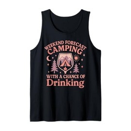 Tent Camping Wine Vintage Weekend Forecast Camping with A Tank Top