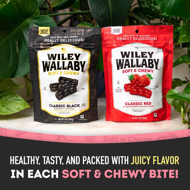 Wiley Wallaby Licorice 10 Ounce Variety Pack - Red and