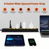 ANNQUAN Metal 8 Outlet Mountable Power Strip with 1200J Surge