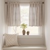 TOPICK Kitchen Curtains Linen Cafe Curtains 36 Inch Drop Half