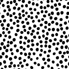 Modern Peel and Stick Wallpaper 17.3" x 78.8" Self Adhesive Wallpaper Black and White Contact Paper Polka Dot Removable Wallpaper Decorative for Bedroom Bathroom Cabinets and Countertops Vinyl Roll