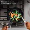 Letschef Coating-Free Carbon Steel Pan Durable 10 Inch Frying Pan,