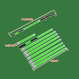 30Ft Manual Tree Pruning Saw Nine Knots Green Manganese Steel Alloy Light and Extensible for Pruning Tall Trees and Other Trees Flexible Operation