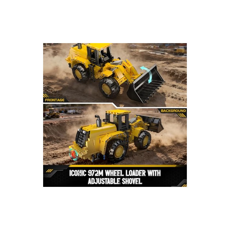 Mould King 17084 Wheel Loader Building Block Set, Engineering Vehicle