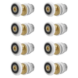 Shower Door Rollers, 23 mm, Shower Cubicle Rollers, Shower Cubicle Accessories, Sliding Door Rollers, Replacement Parts for Shower Cubicle Door, Upper and Lower Replacement Parts, Pack of 8