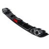 Universal Car Rear Bumper Lip Diffuser Spoiler 4 Holes Exhaust