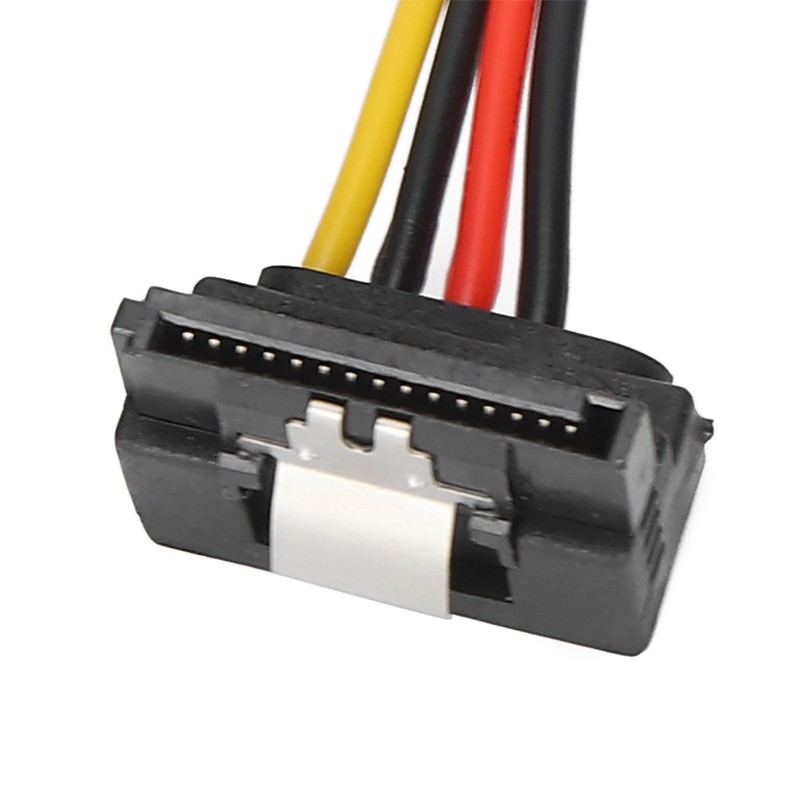 10 Pack SATA Cables 15 Pin 90 Degree Male to