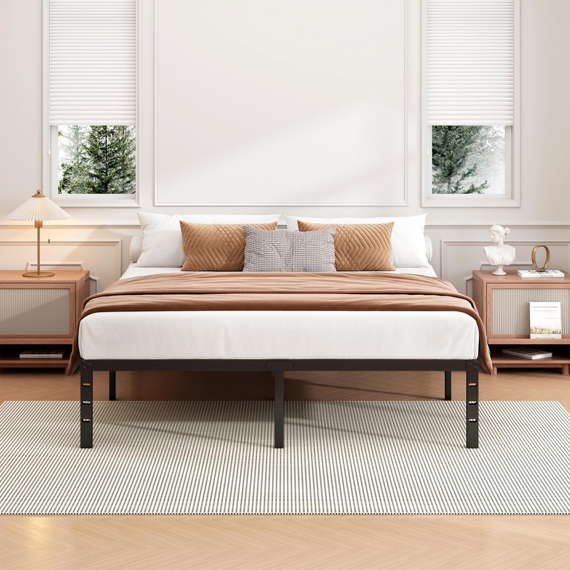 Hafenpo 18 Inch Queen Bed Frame - Sturdy Metal Platform