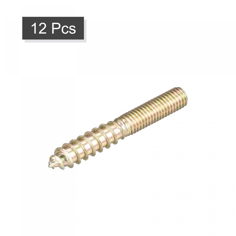 sourcing map Hanger Bolts Double Thread Woodworking Screw Connector M5