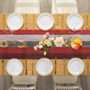 Hanrunsi Red Table Runner 33 X 183 cm Rectangle Coffee