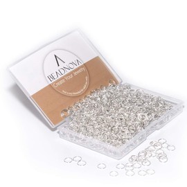 BEADNOVA 7mm Open Jump Rings for Jewelry Making Silver Jewelry Jump Rings for Keychains and Earrings (900Pcs)