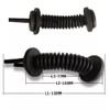 2Pcs 30MMx30MM Car Wire Harness Door Tube Dust-Proof Tube Black