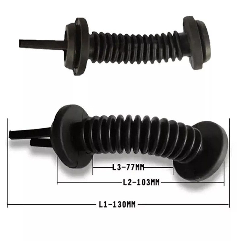 2Pcs 30MMx30MM Car Wire Harness Door Tube Dust-Proof Tube Black